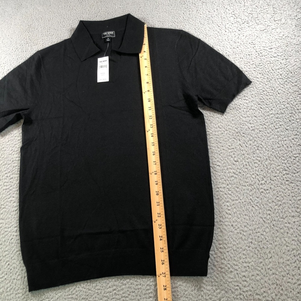 Todd Snyder Shirt Adult Small Black Lightweight Montauk‎ Cashmere Polo - Picture 11 of 11